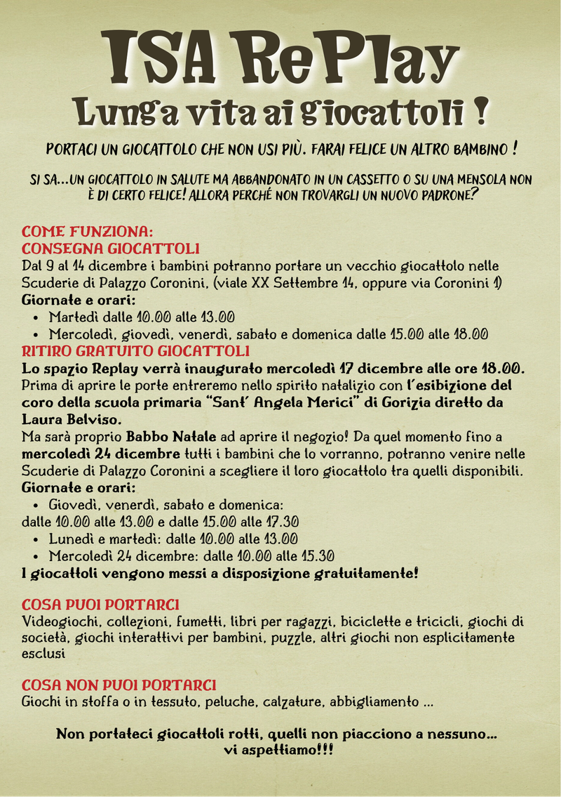 calendario degli eventi IsaReplay 2025